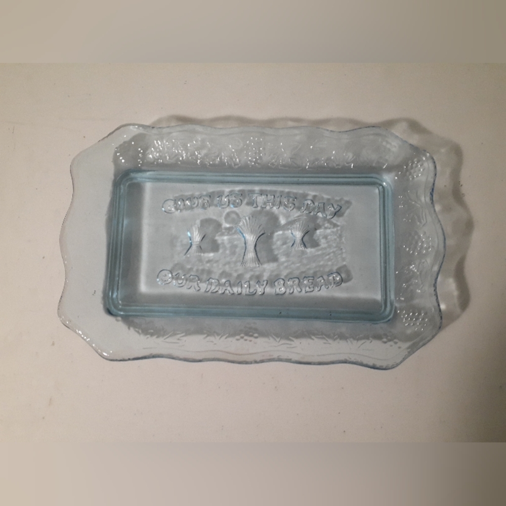 Blue Glass decorative serving plate